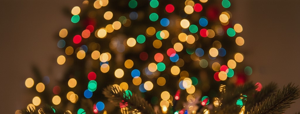 bokeh christmas lights Riverside